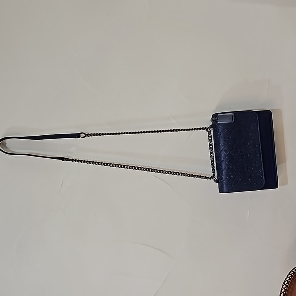 NWT COACH KLARE CROSSBODY SIGNATURE RIVET  TRUE NAVY STYLE CX260 SUEDE‎ LINING - Picture 10 of 16